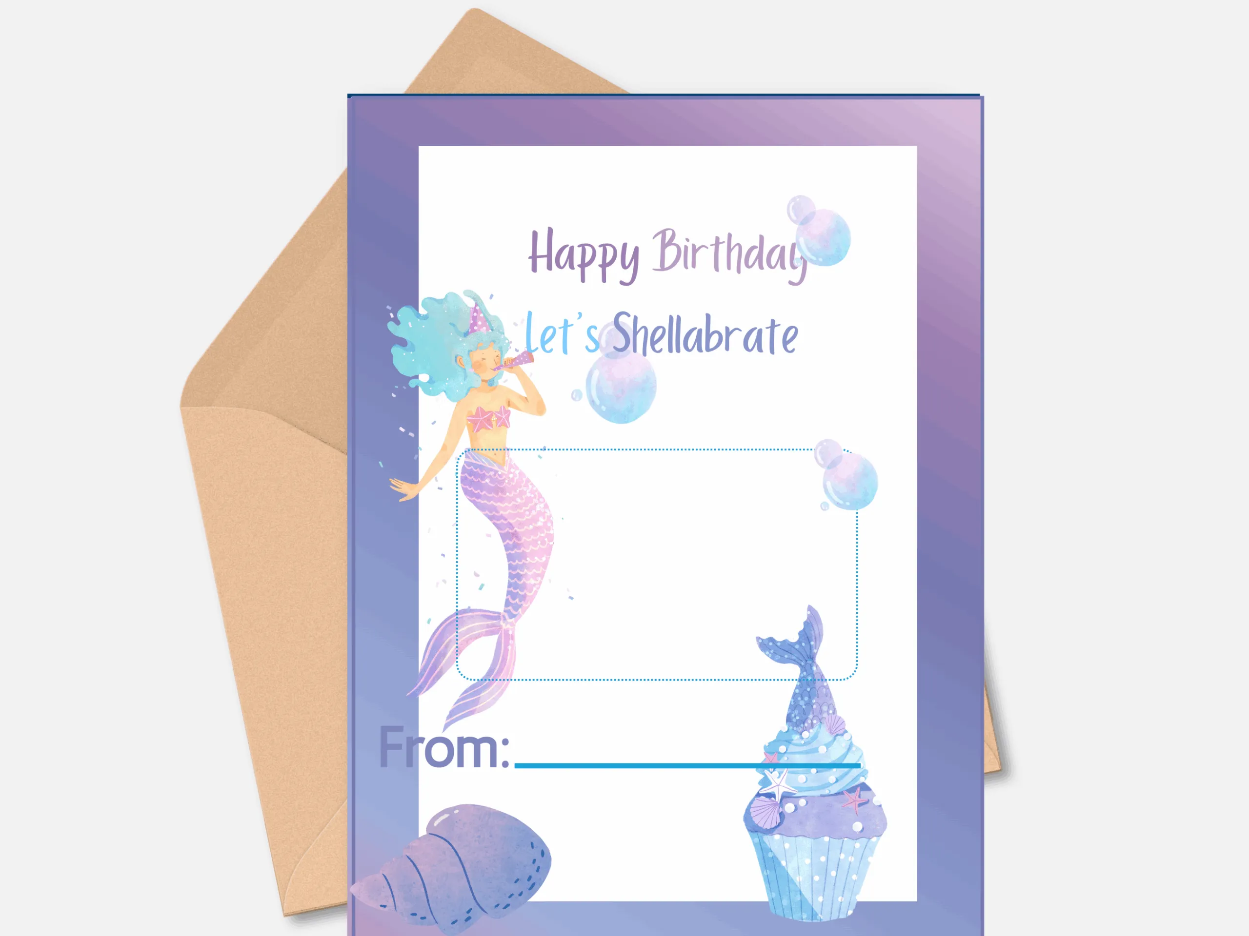 Mermaid Birthday Gift Card Holder