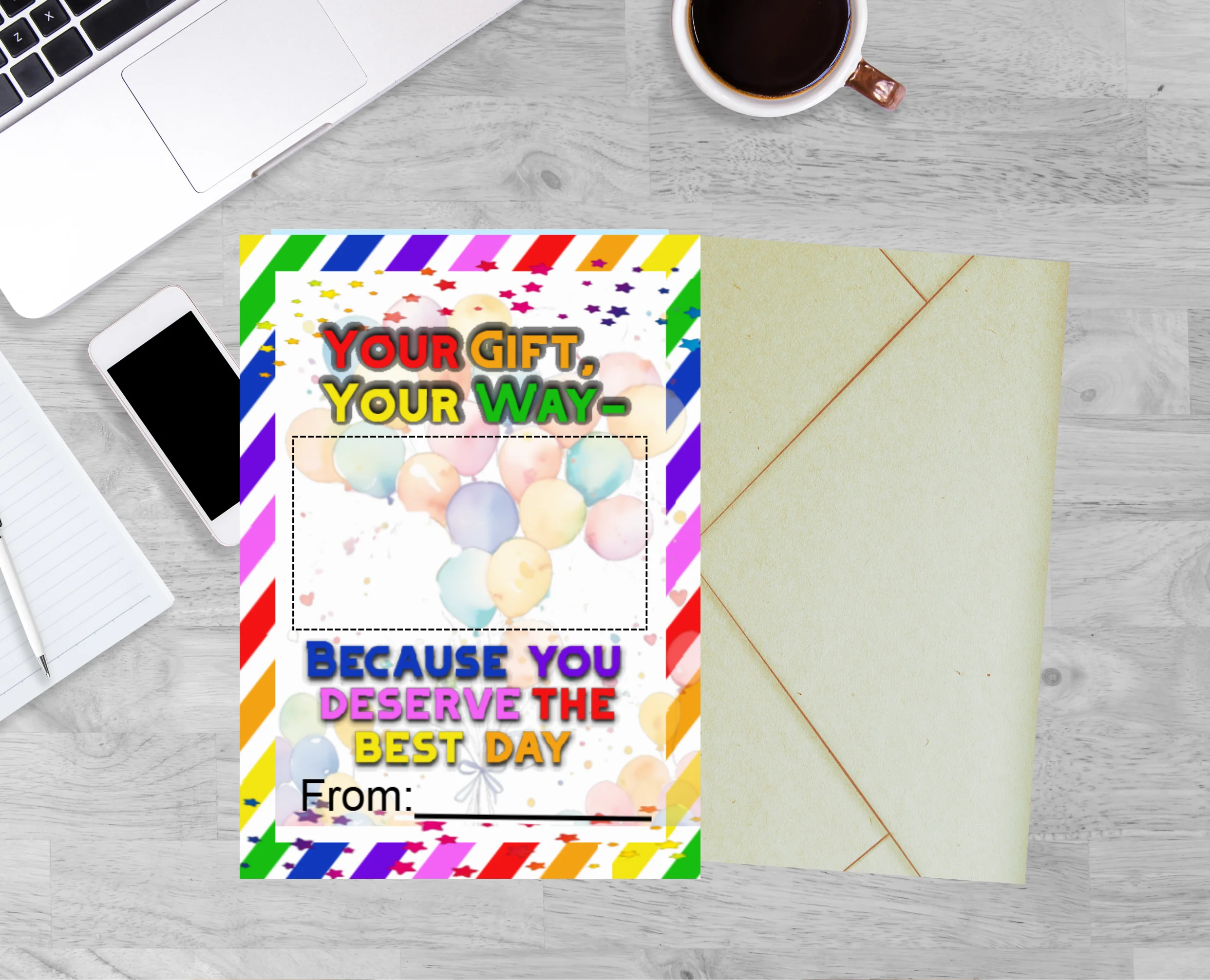 Colorful Birthday Gift Card Holder - Image 6
