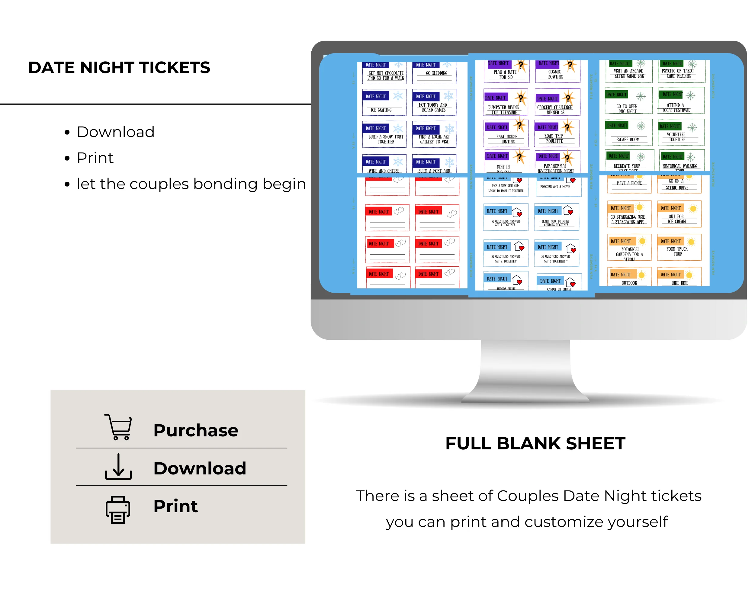 Couples Date Night Date night cards