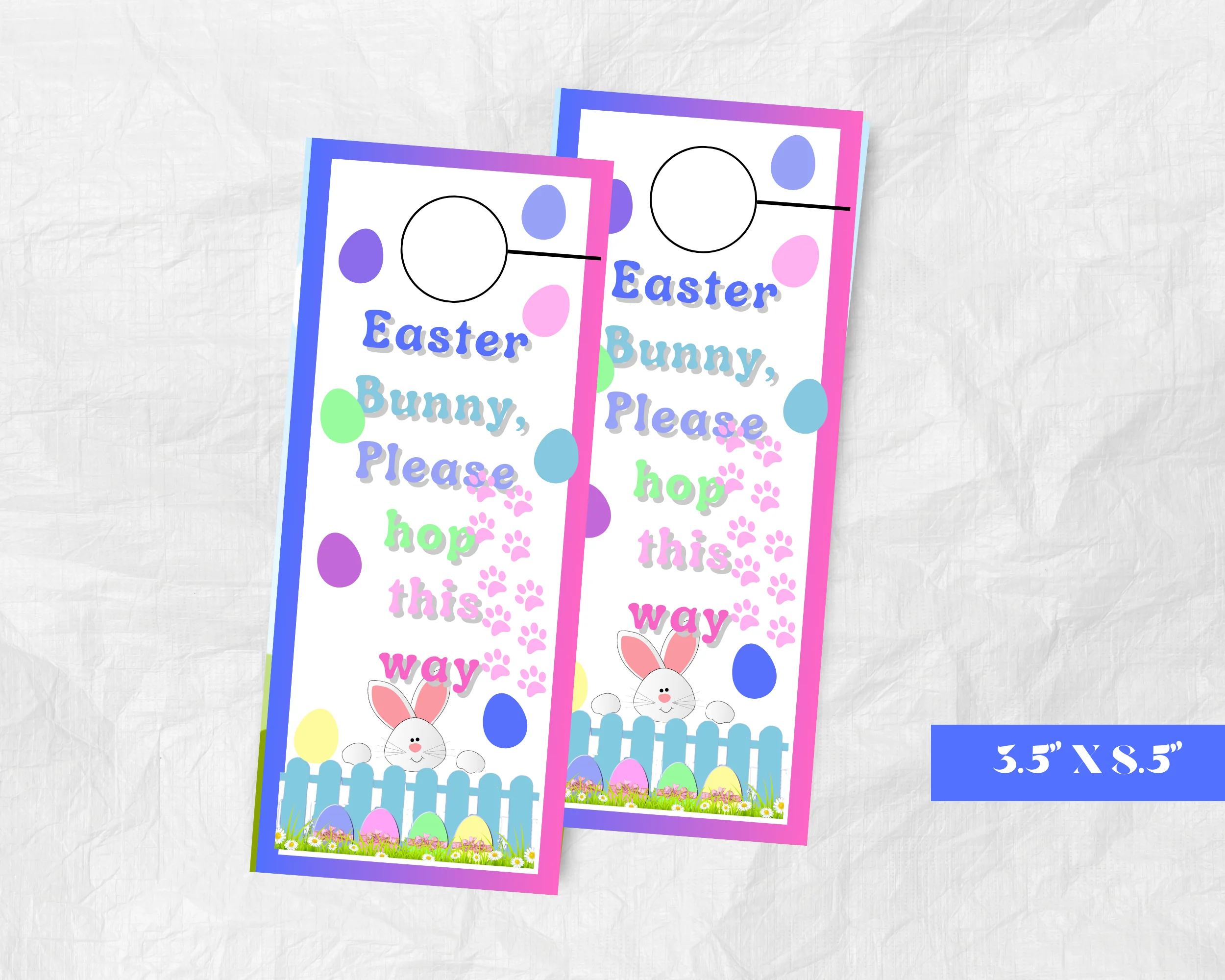 Easter Bunny Stop here Door Hanger