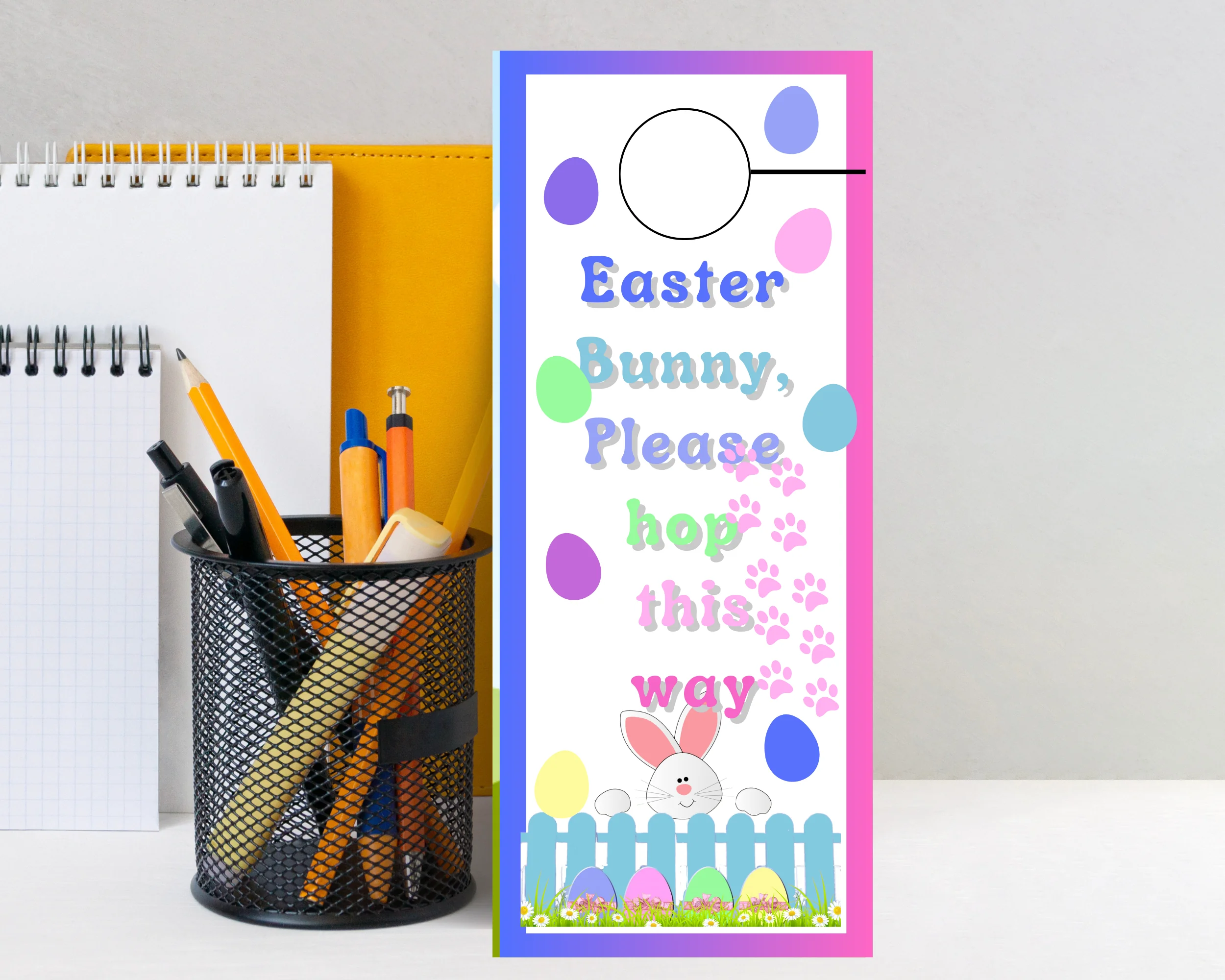 Easter Bunny Stop here Door Hanger - Image 3