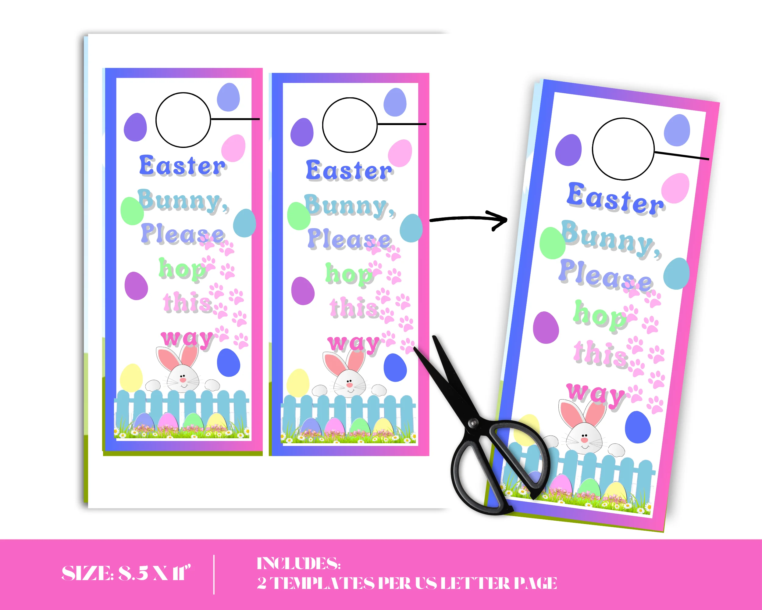 Easter Bunny Stop here Door Hanger - Image 5