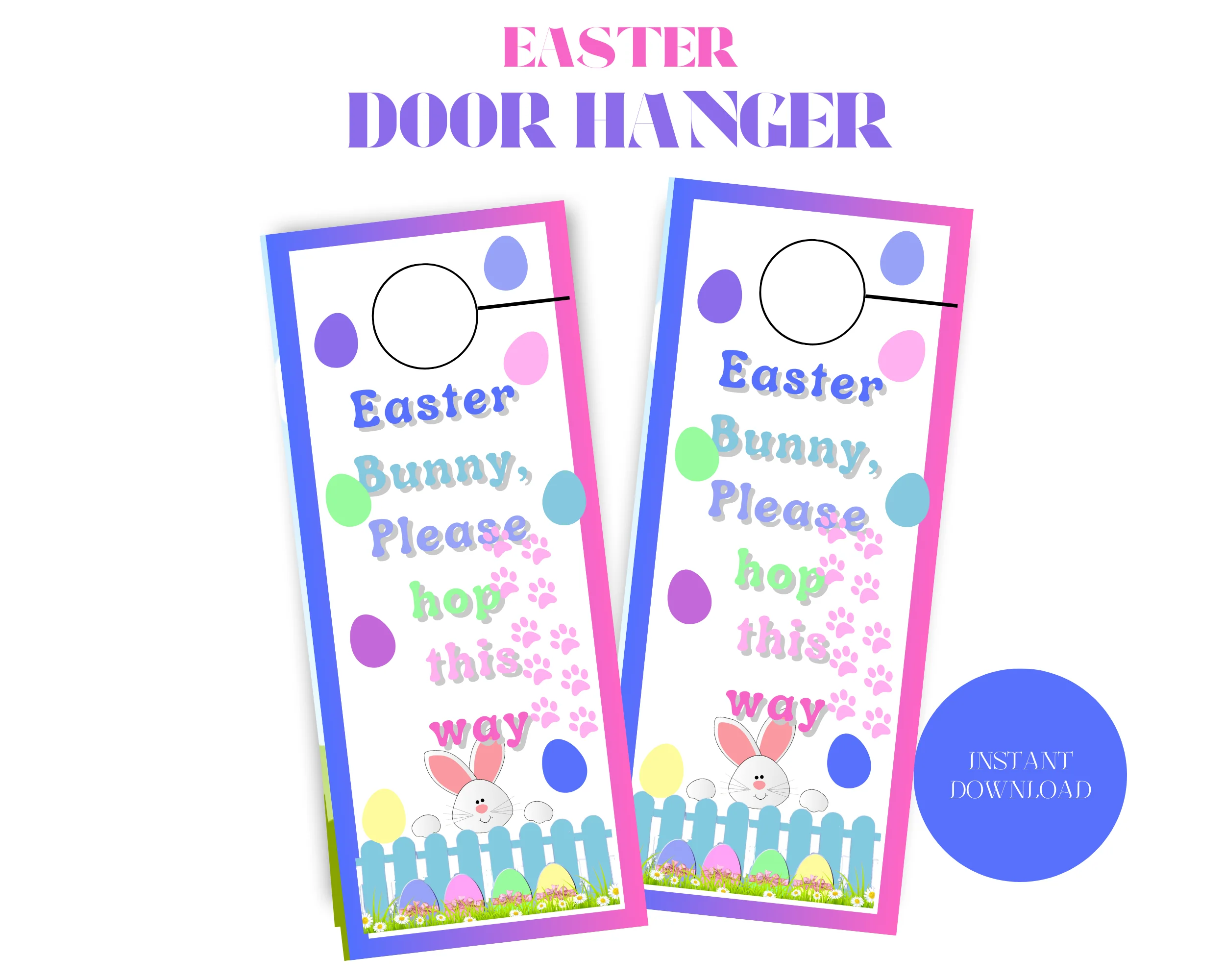 Easter Bunny Stop here Door Hanger - Image 4