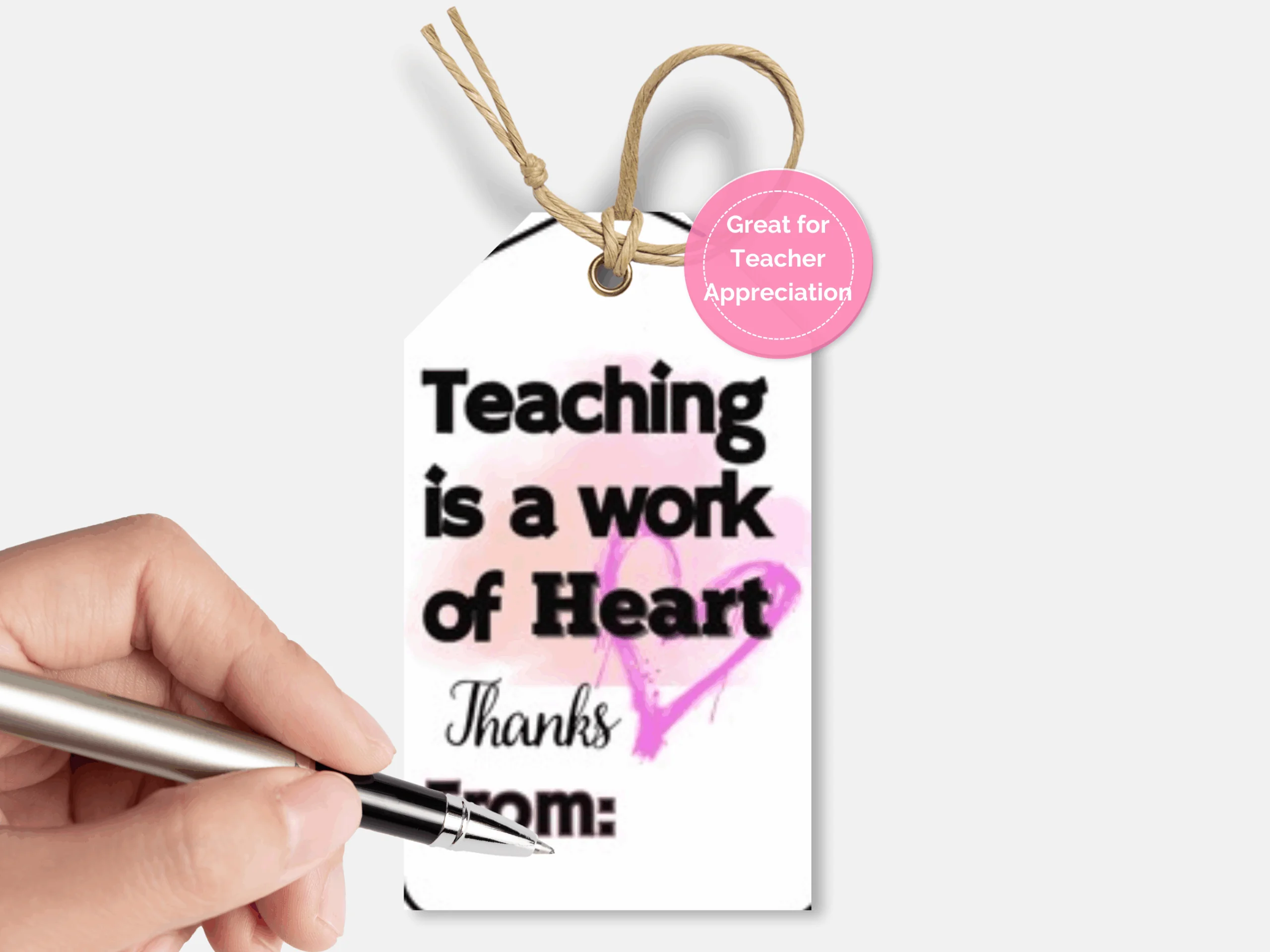 Teacher gift tags