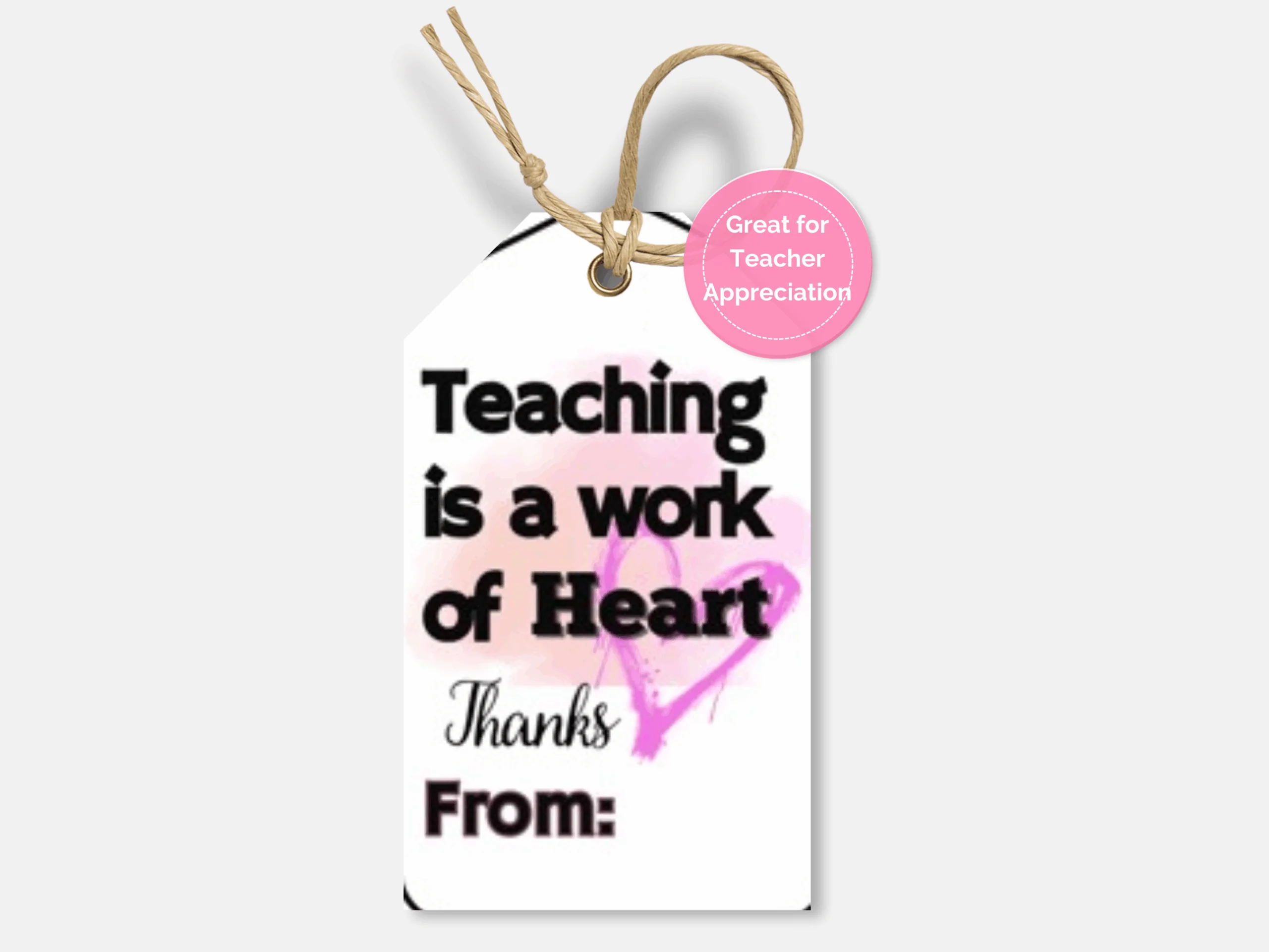 Teacher Appreciation Gift Tag