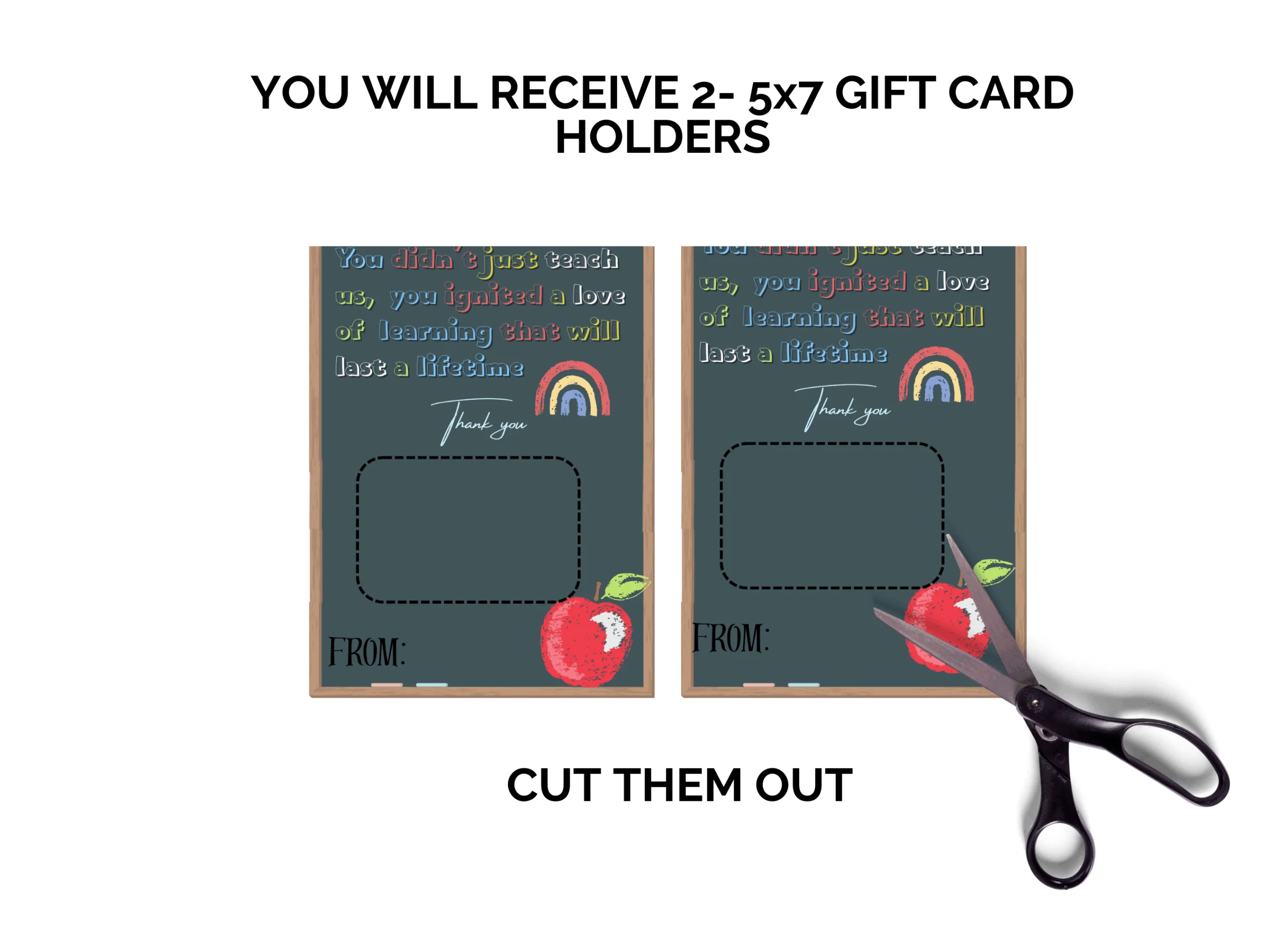 Teacher Appreciation Gift Card Holder, Digital Download, Printable, Last Minute Gifts - Image 4