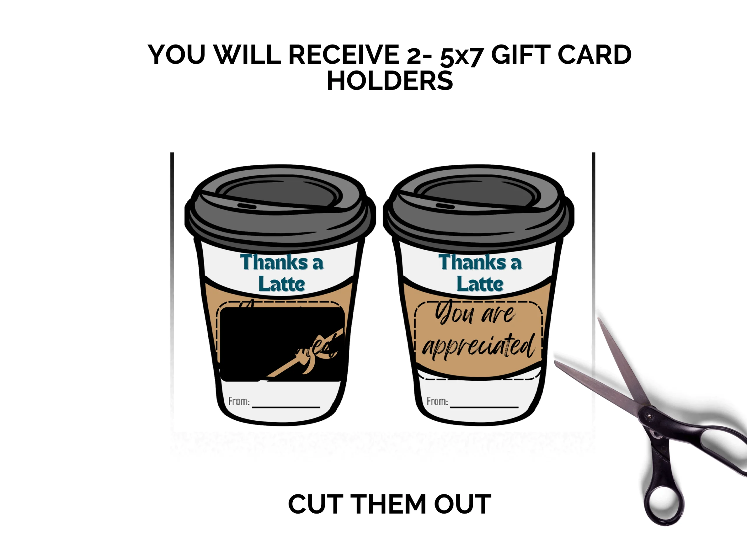 Teacher coffee gift card holder teacher appreciation coffee lover gift - Image 2