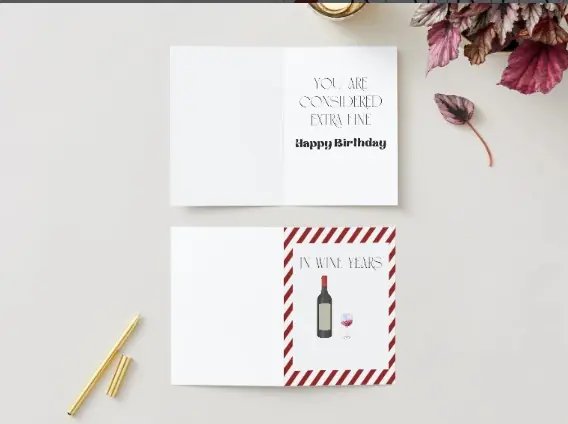 Wine Birthday Card Funny - Image 2