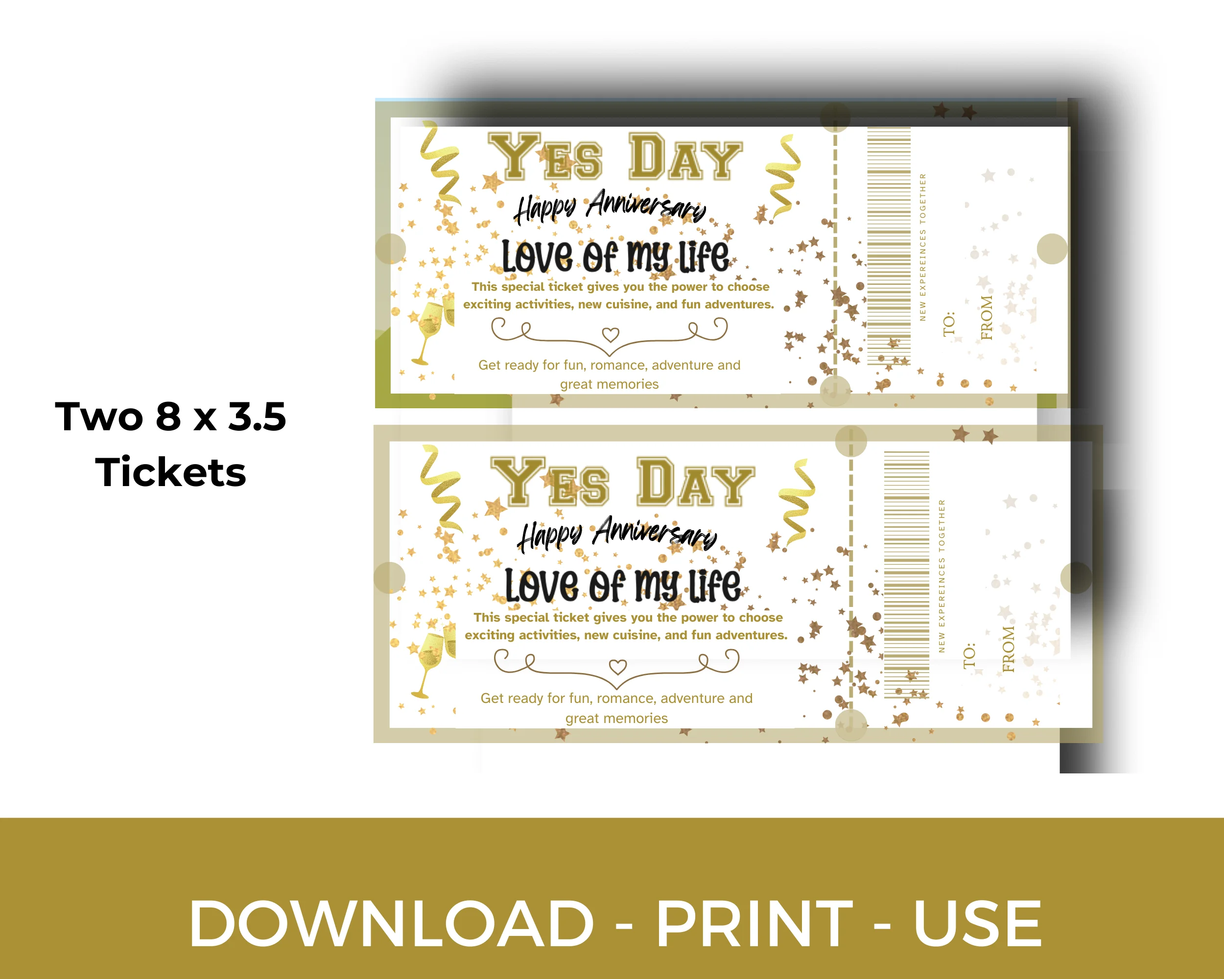 Anniversary Yes Day Voucher Perfect Gift for Couples - Image 5