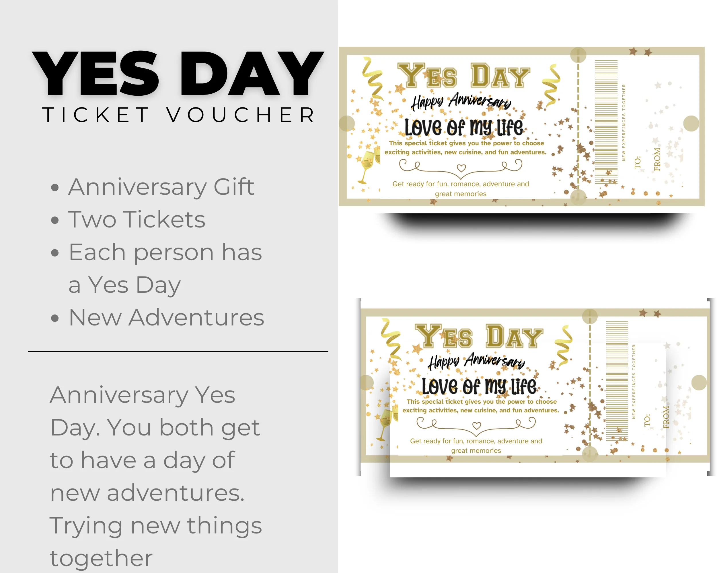 Anniversary Yes Day Voucher Perfect Gift for Couples - Image 4
