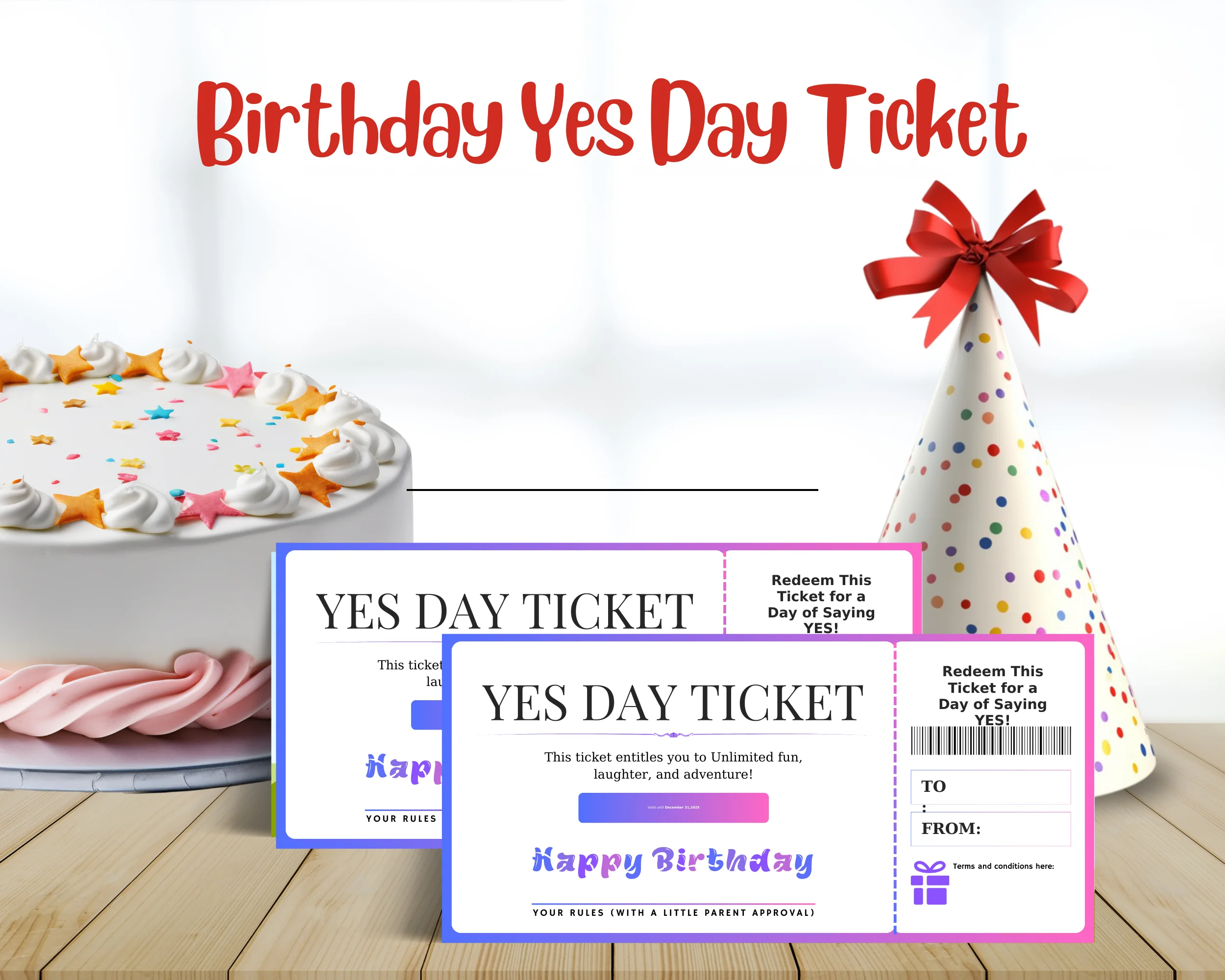 Yes Day Birthday Ticket - Image 2
