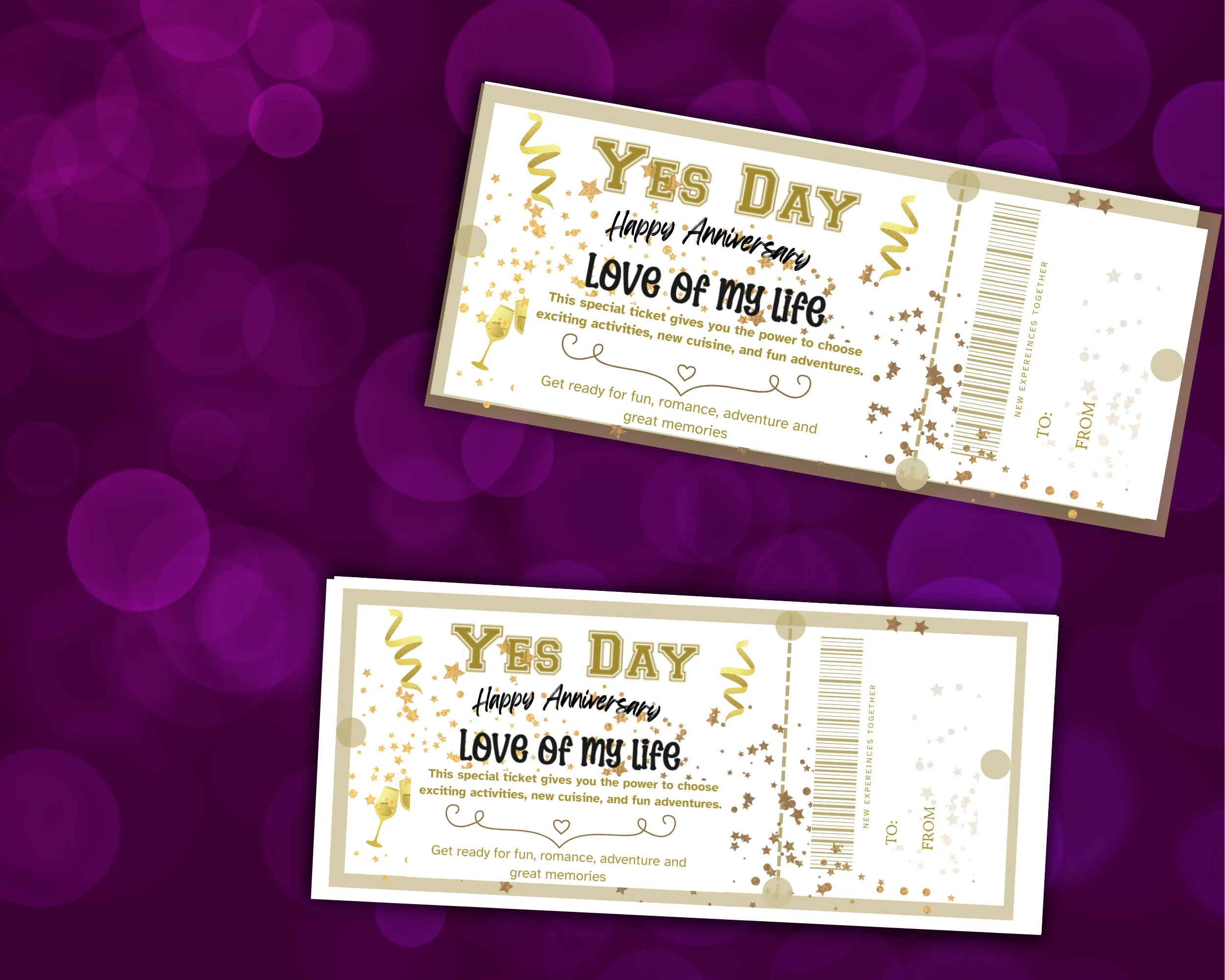 Anniversary Yes Day Voucher Perfect Gift for Couples - Image 2