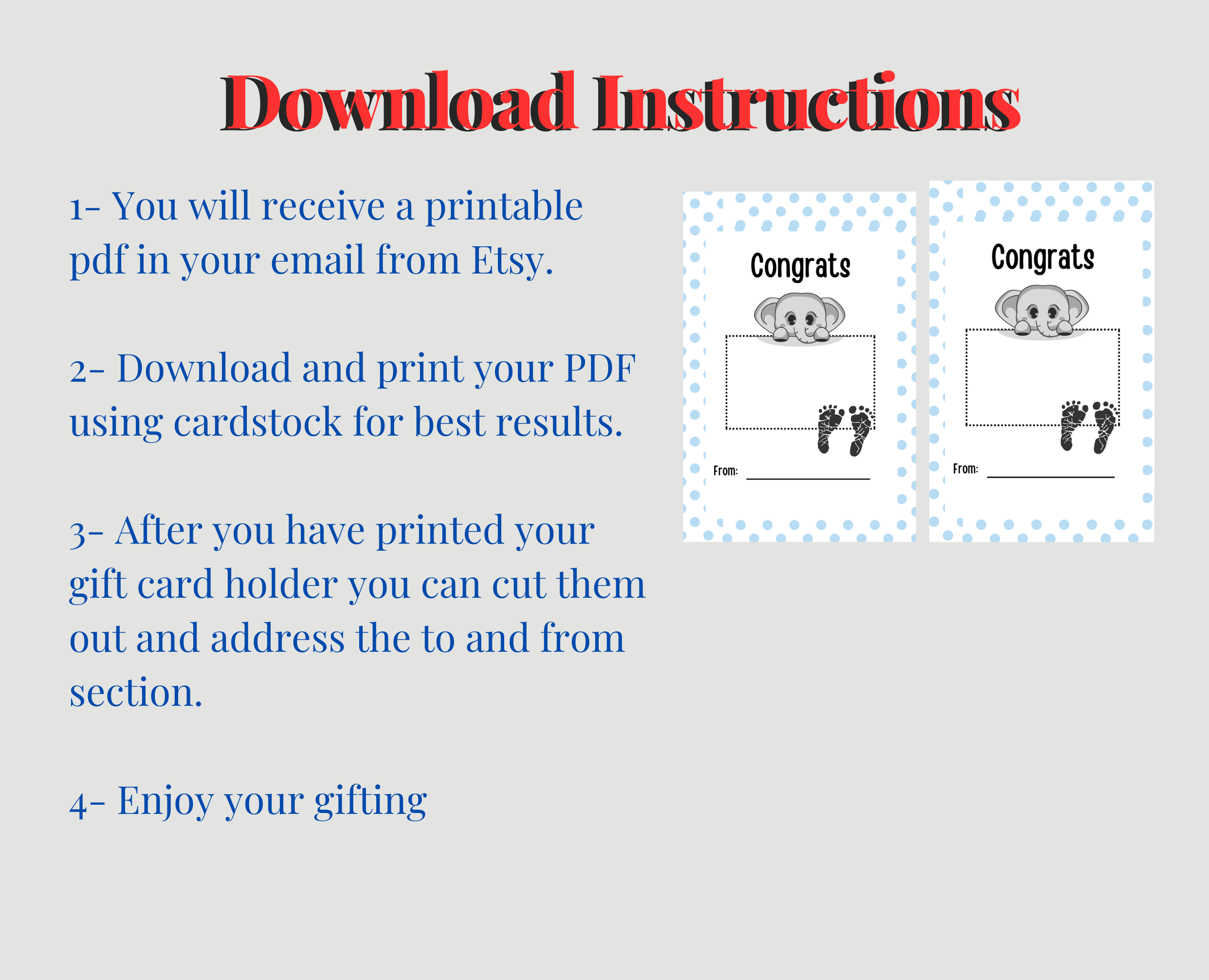 baby shower gift card holder download Baby Shower Gift Card Holder - Image 3