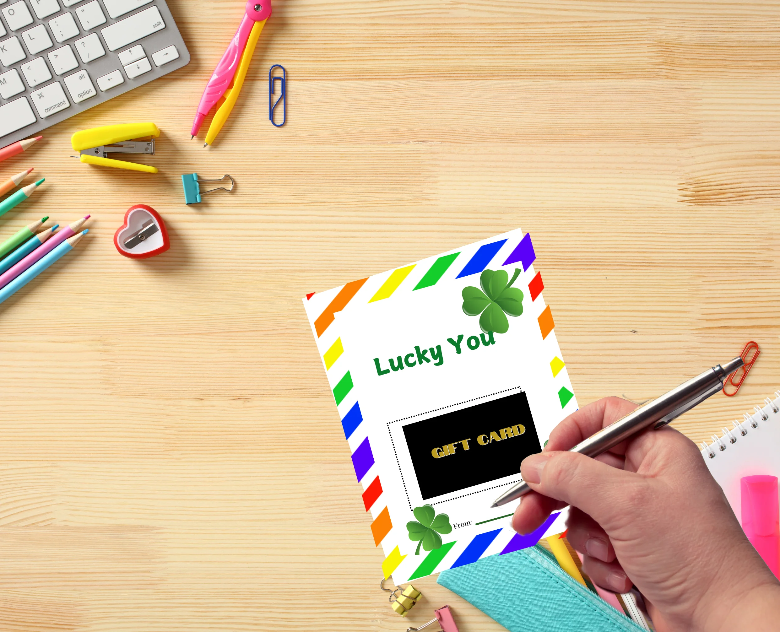 Lucky gift card holder