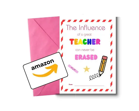 Teacher gift card holder mockup Teacher Gift Card Holder Mockup
